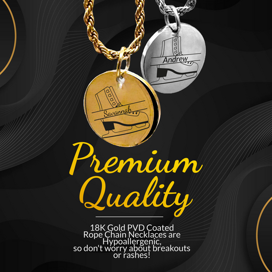 Ice Skating - Personalized Ice Skating Pendant Necklace