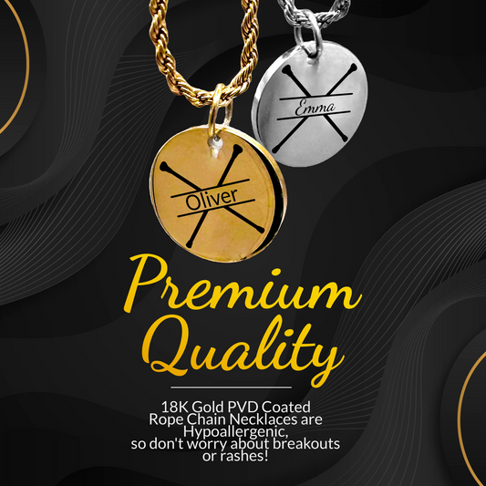 Baton Twirling - Personalized Baton Twirler Pendant Necklace