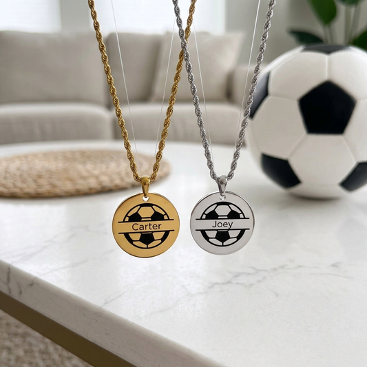 Soccer - Personalized Soccer Pendant Necklace
