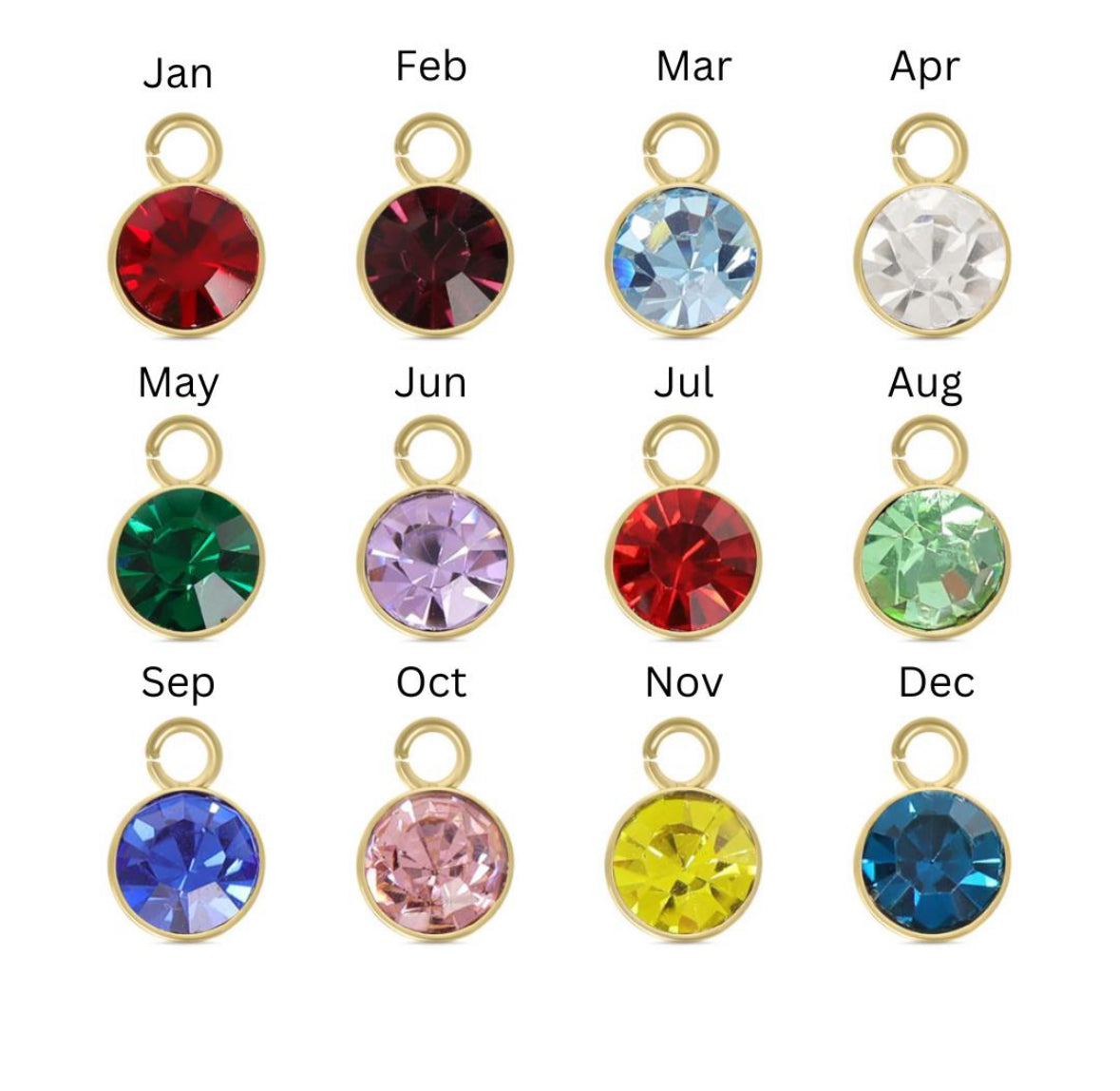Personalized Gold Couple's Birthstone Necklace