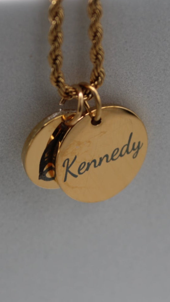 Swimming - Personalized Two Charm Swimming Necklace
