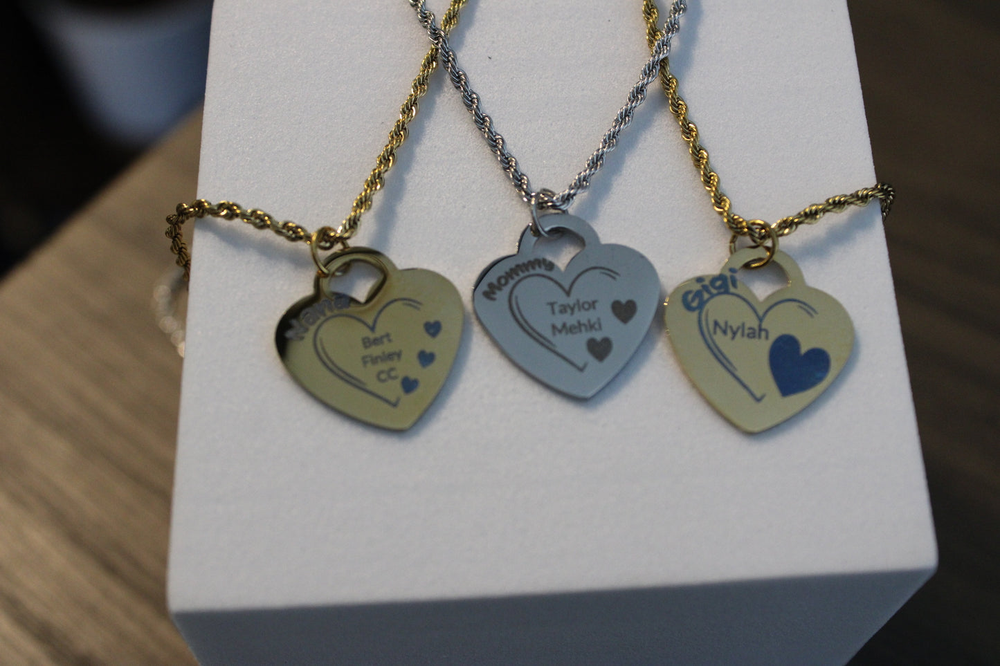 Personalized Heart Mother's Necklace