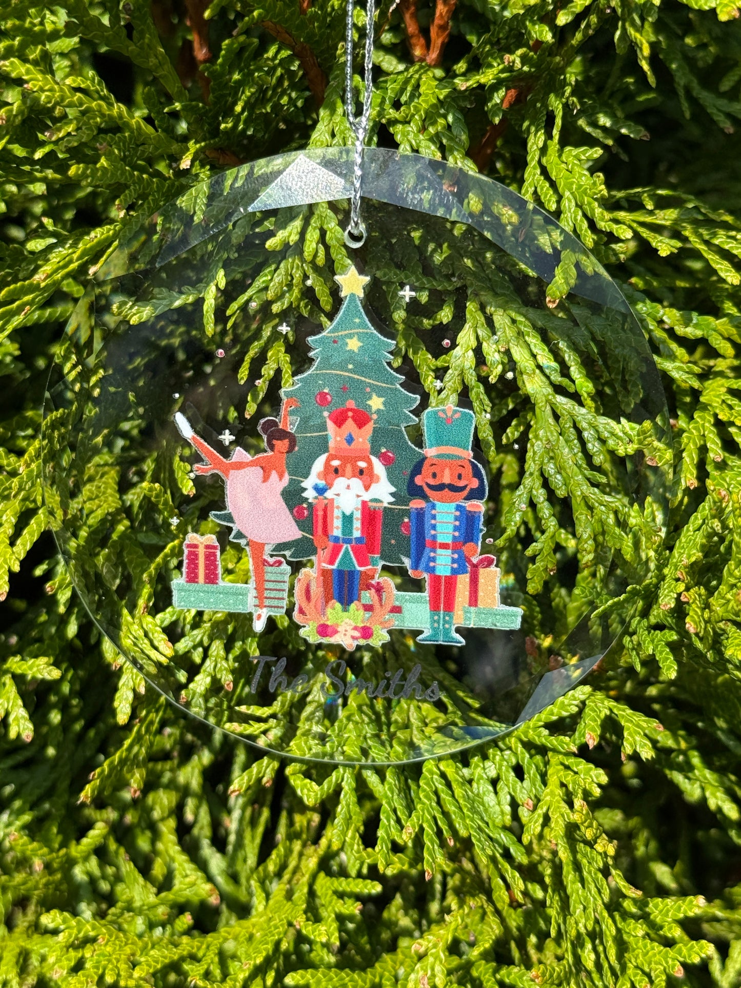 Personalized Glass Black Nutcracker Ornament