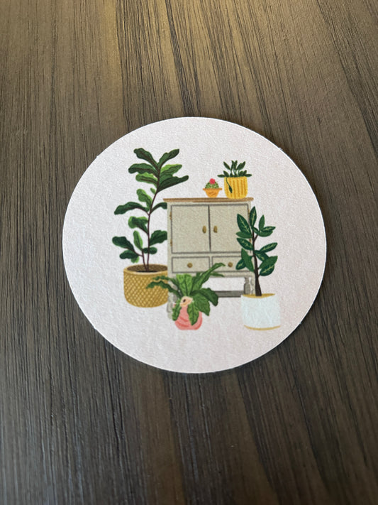 Plant Lover Double Sided Coaster Set of Four