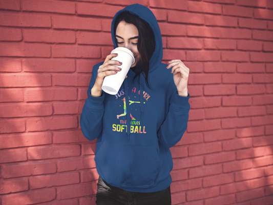 Just A Girl That Loves Softball Unisex Hoodie