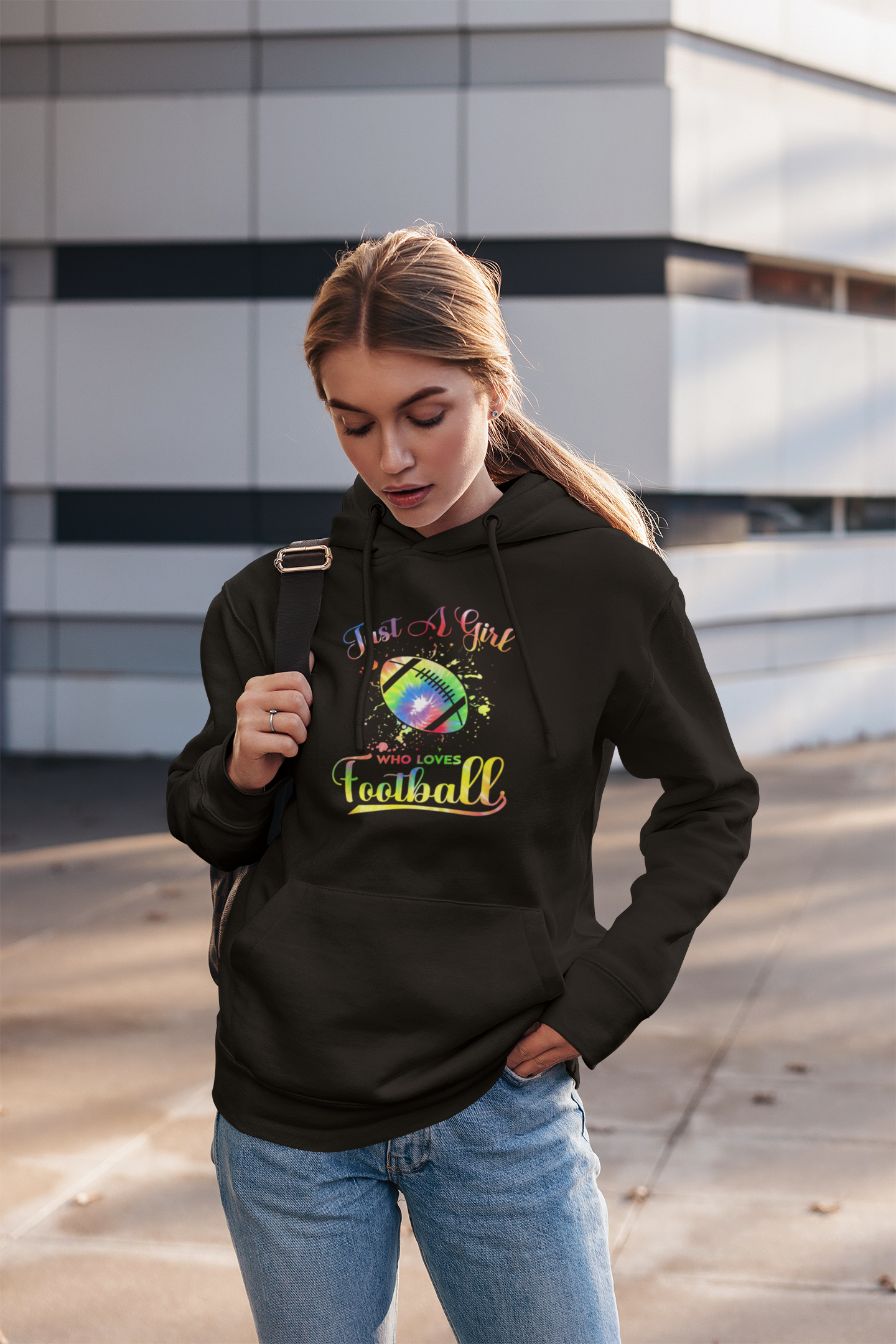 Just A Girl Who Loves Football Unisex Hoodie