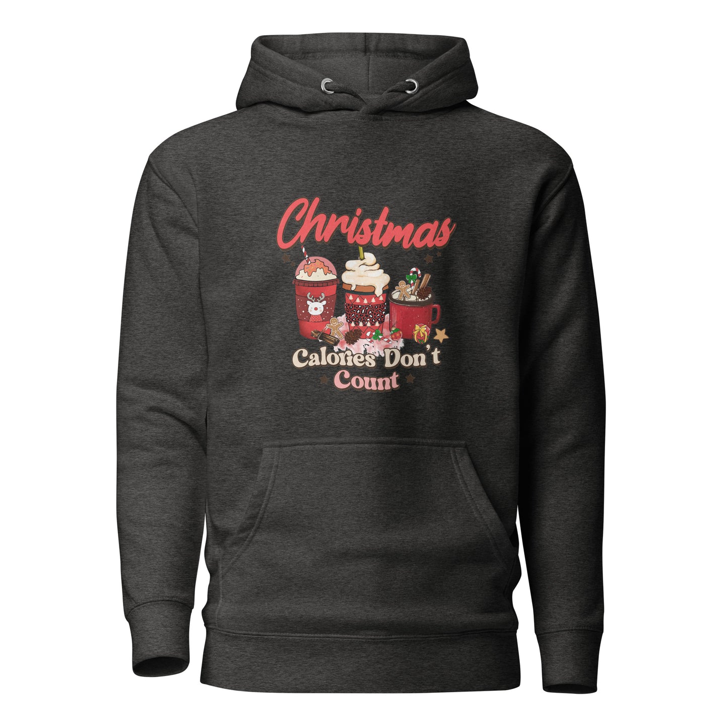 Christmas Calories Don't Count Red Design Unisex Hoodie