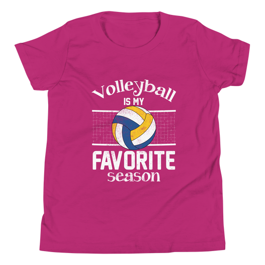 Volleyball Is My Favorite Season Youth Short Sleeve T-Shirt