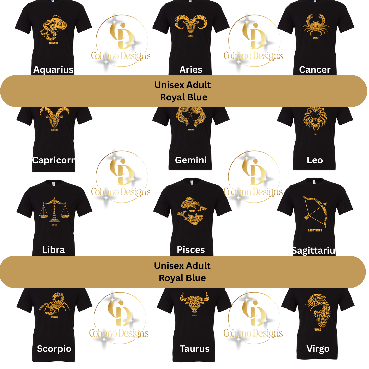 Zodiac Characteristics T-Shirt Collection
