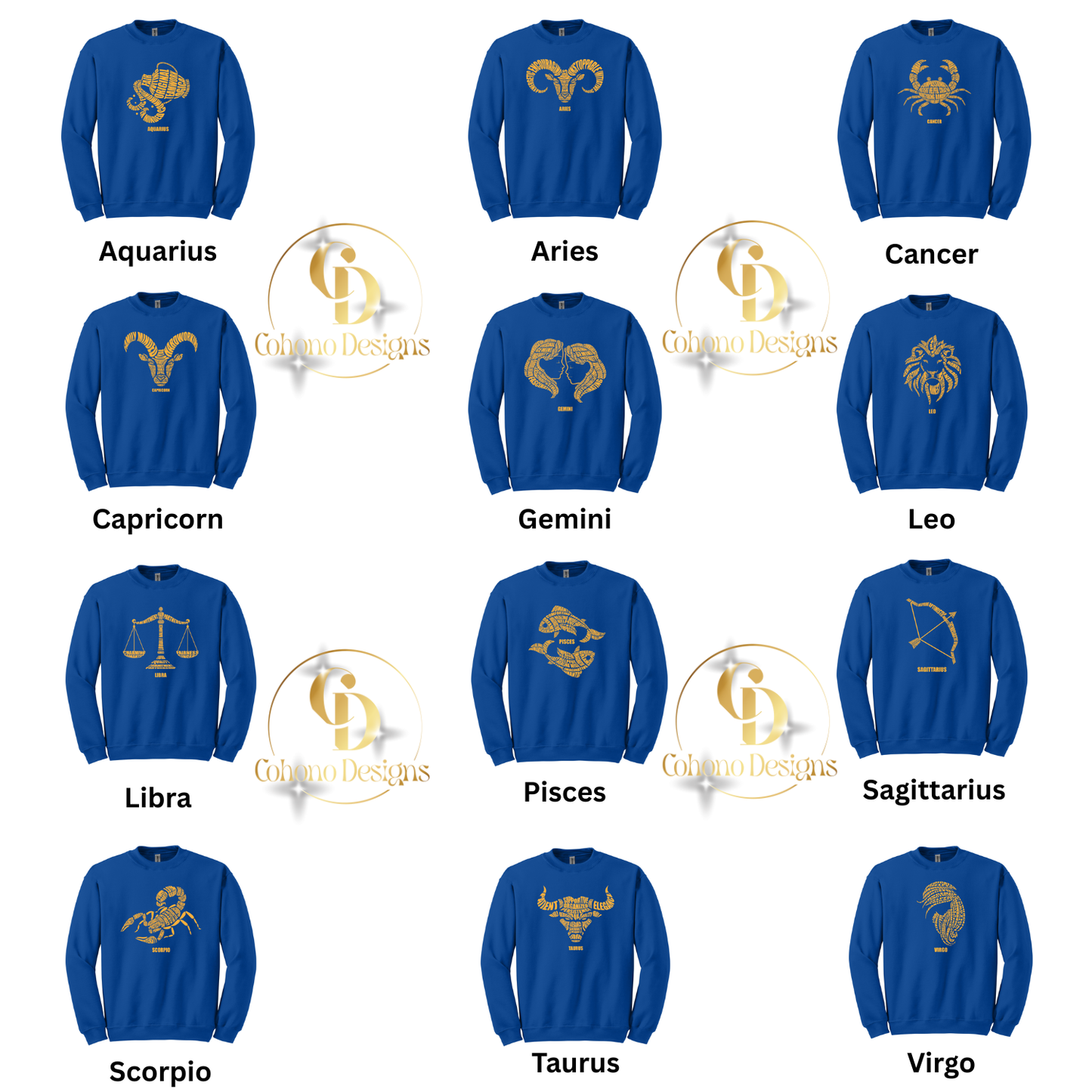 Zodiac Characteristics Crewneck Sweatshirts