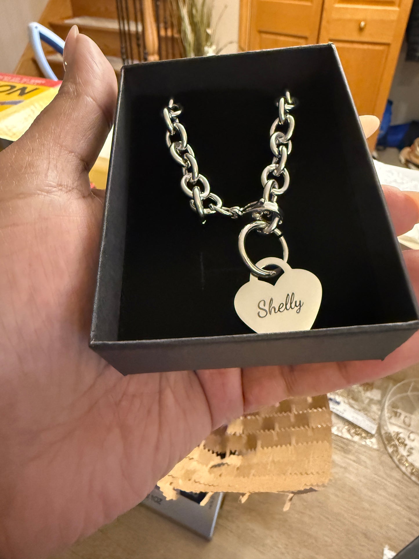 Personalized Stainless Steel Heart Bracelet