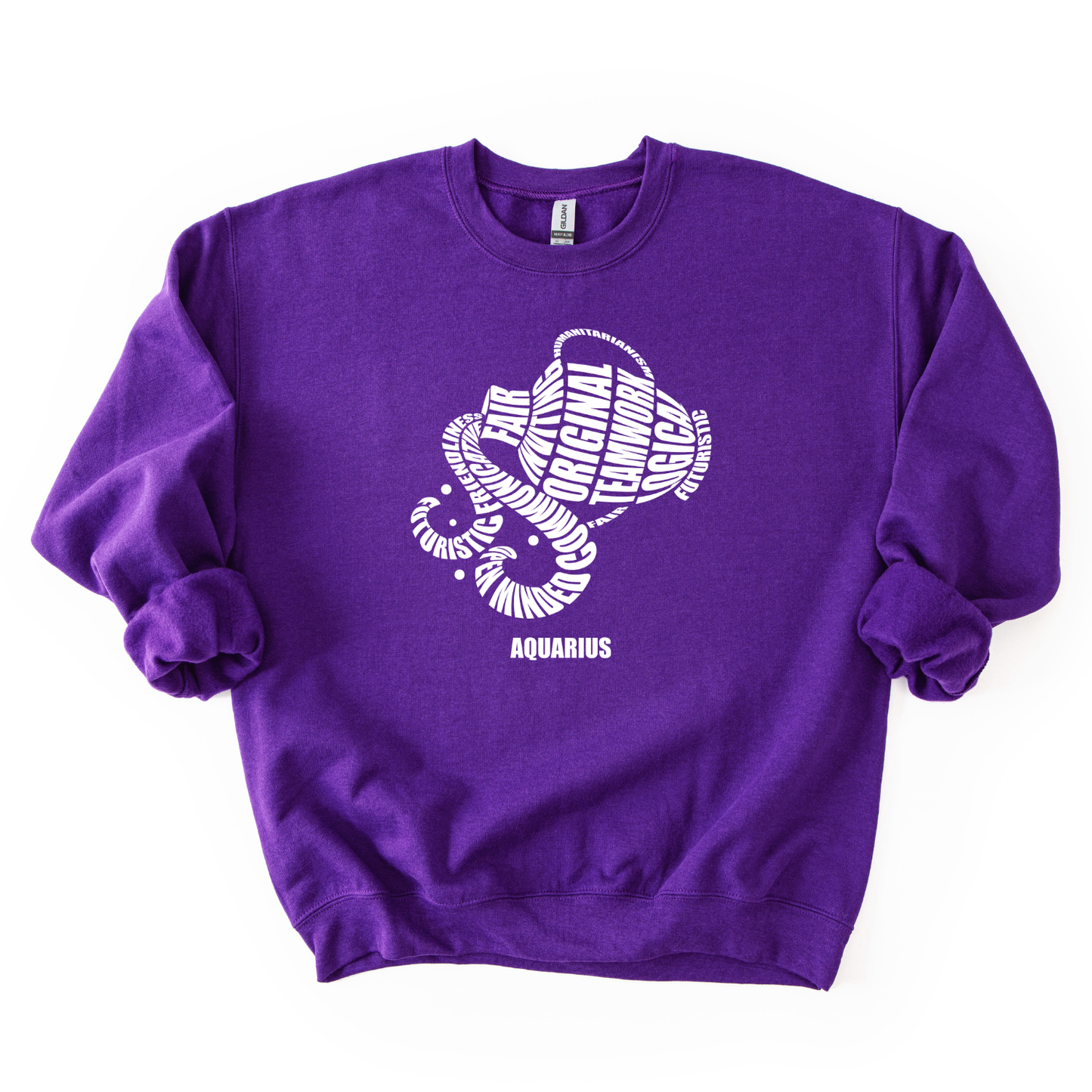 Zodiac Characteristics Crewneck Sweatshirt – Purple Edition