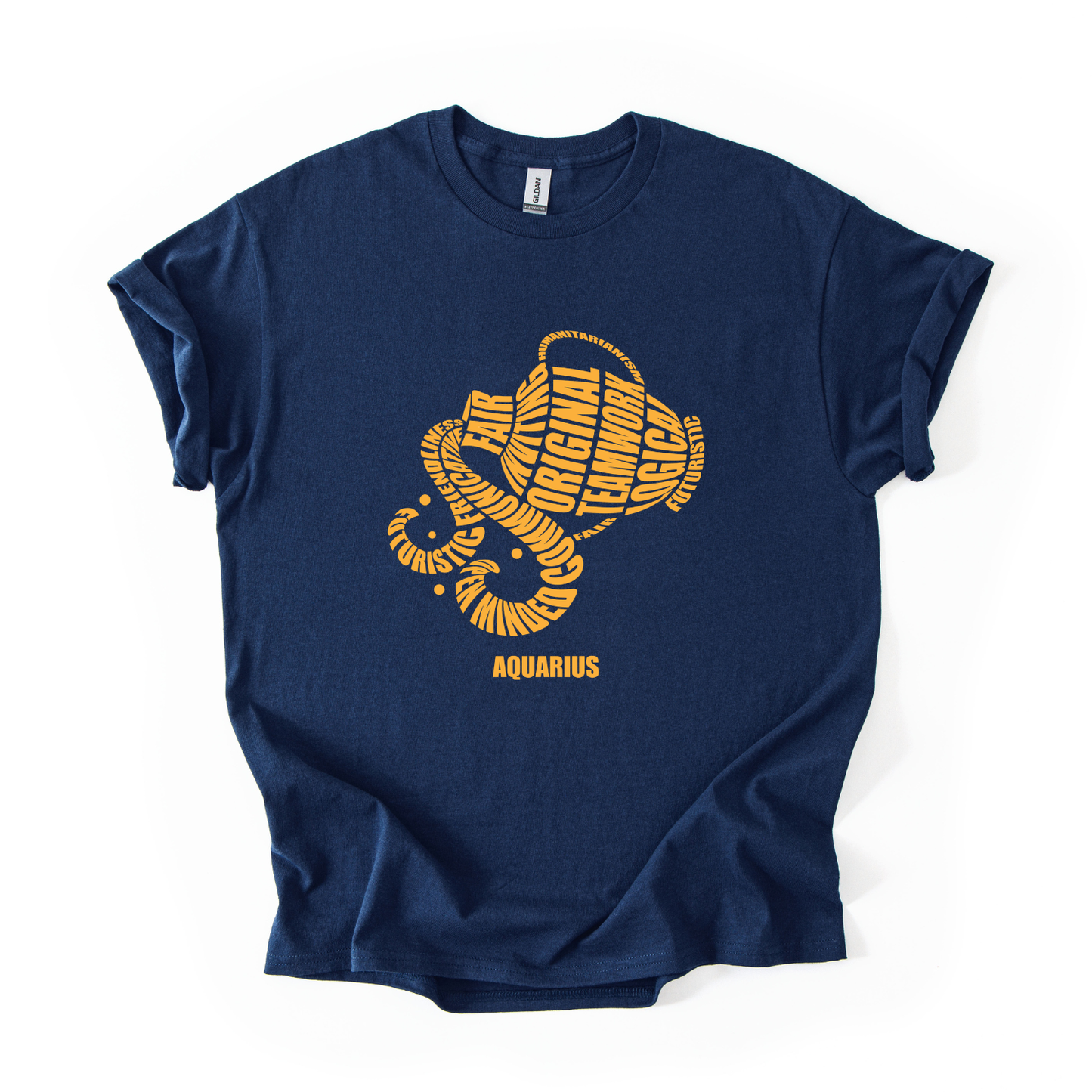 Zodiac Characteristics Navy Blue T-Shirt – All Signs Available