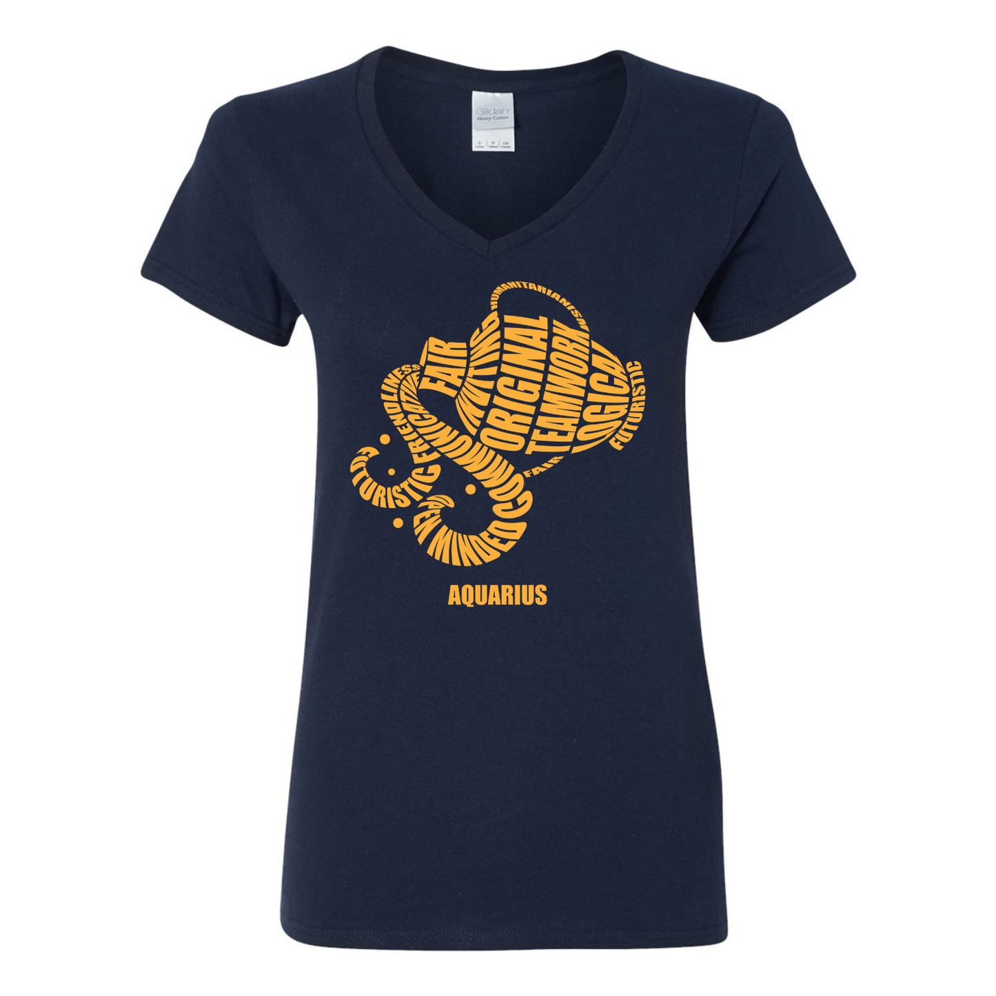Zodiac Characteristics Navy Blue T-Shirt – All Signs Available