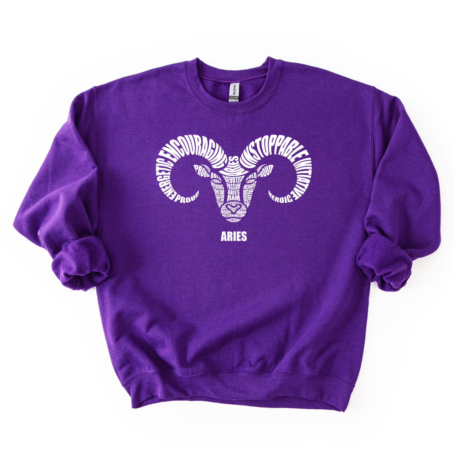 Zodiac Characteristics Crewneck Sweatshirt – Purple Edition