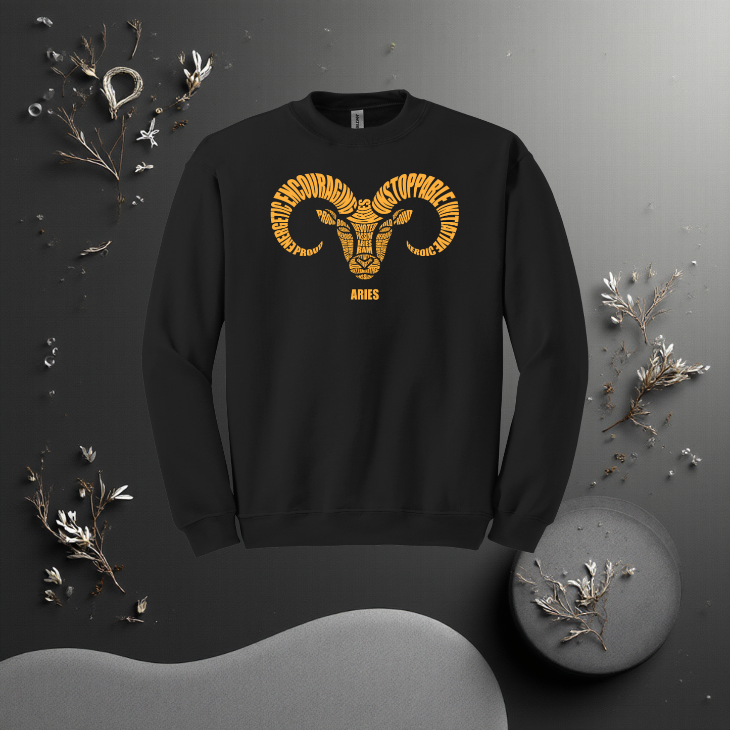 Aries Ram Characteristics Crewneck Sweatshirt — Unisex (S–5X)