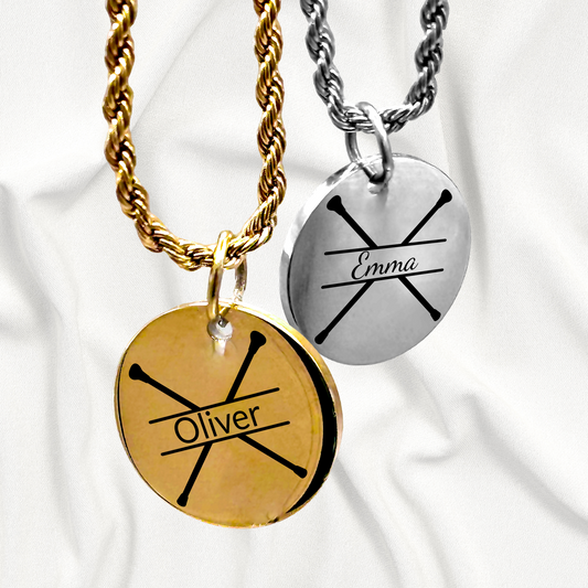 Baton Twirling - Personalized Baton Twirler Pendant Necklace