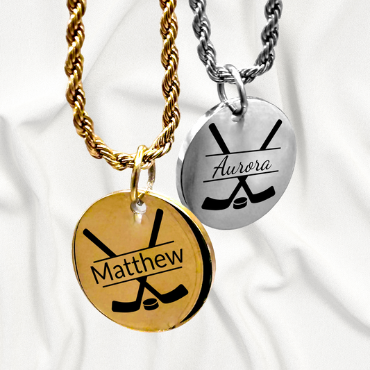 Hockey - Personalized Hockey Pendant Necklace