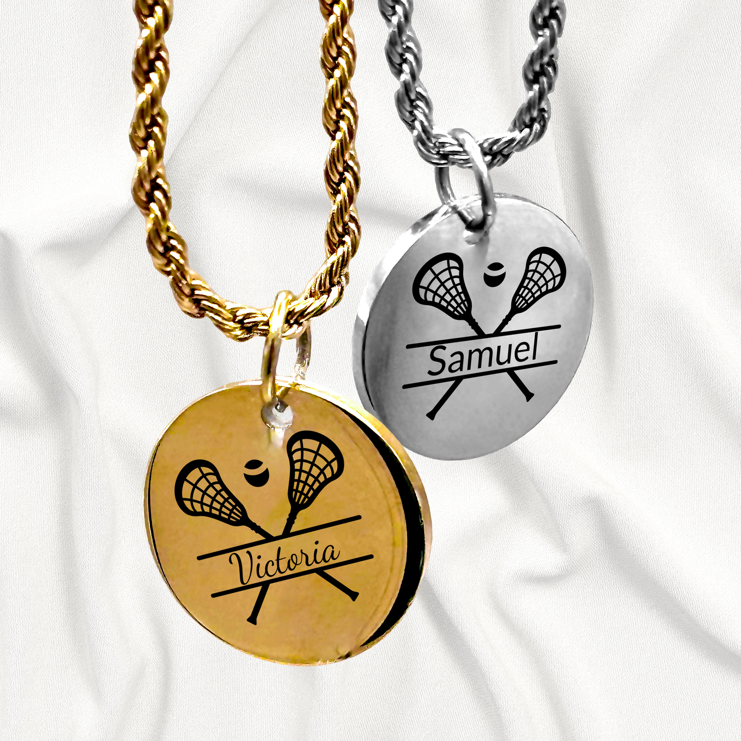 Lacrosse - Personalized Lacrosse Pendant Necklace