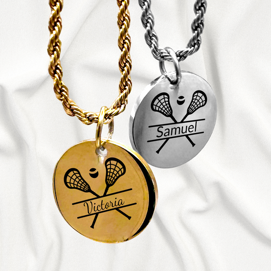 Lacrosse - Personalized Lacrosse Pendant Necklace