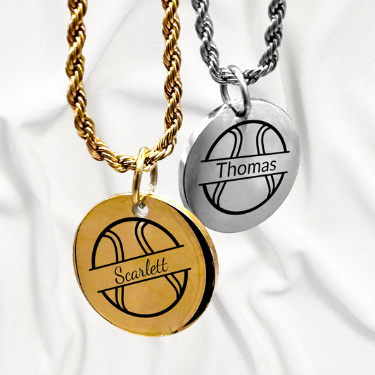 Tennis - Personalized Tennis Pendant Necklace