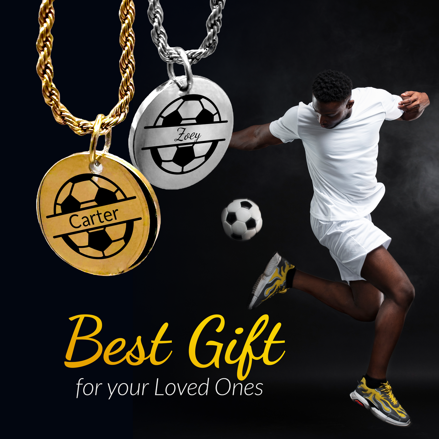 Soccer - Personalized Soccer Pendant Necklace