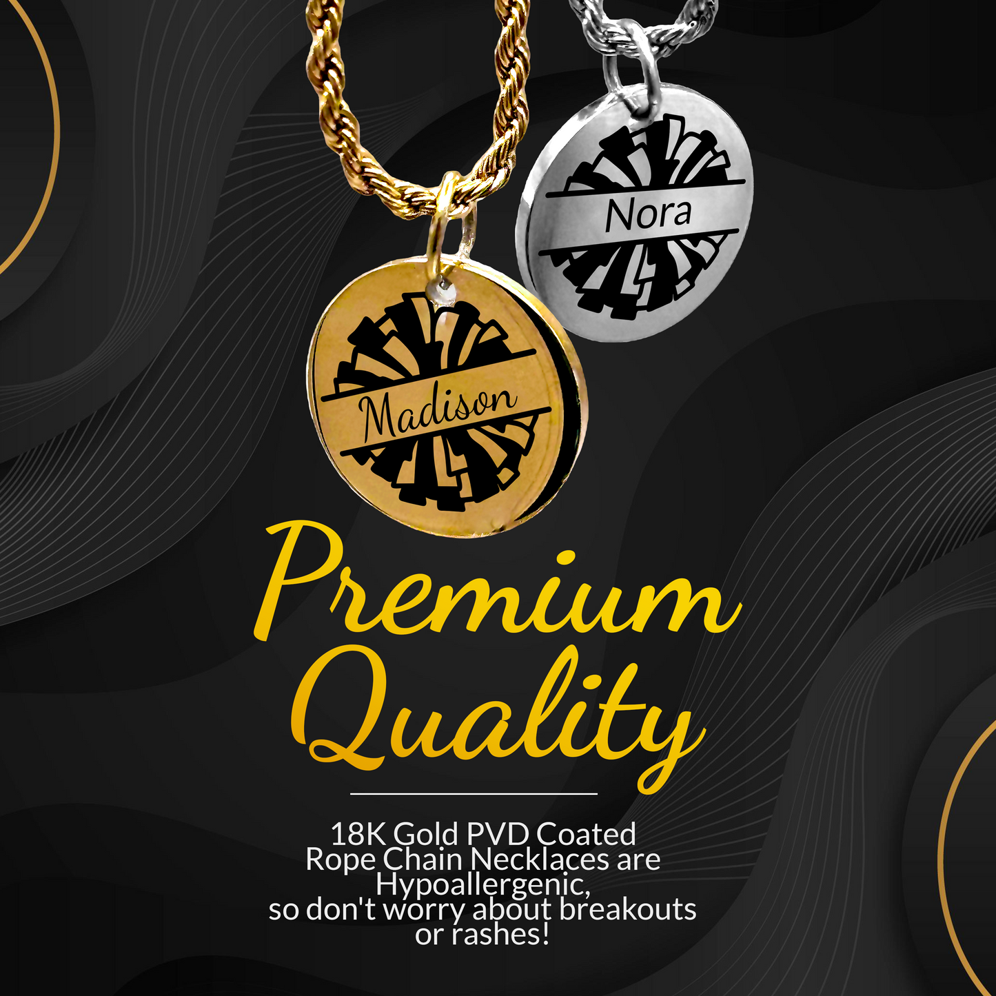 Cheer - Personalized Cheer Pendant Necklace