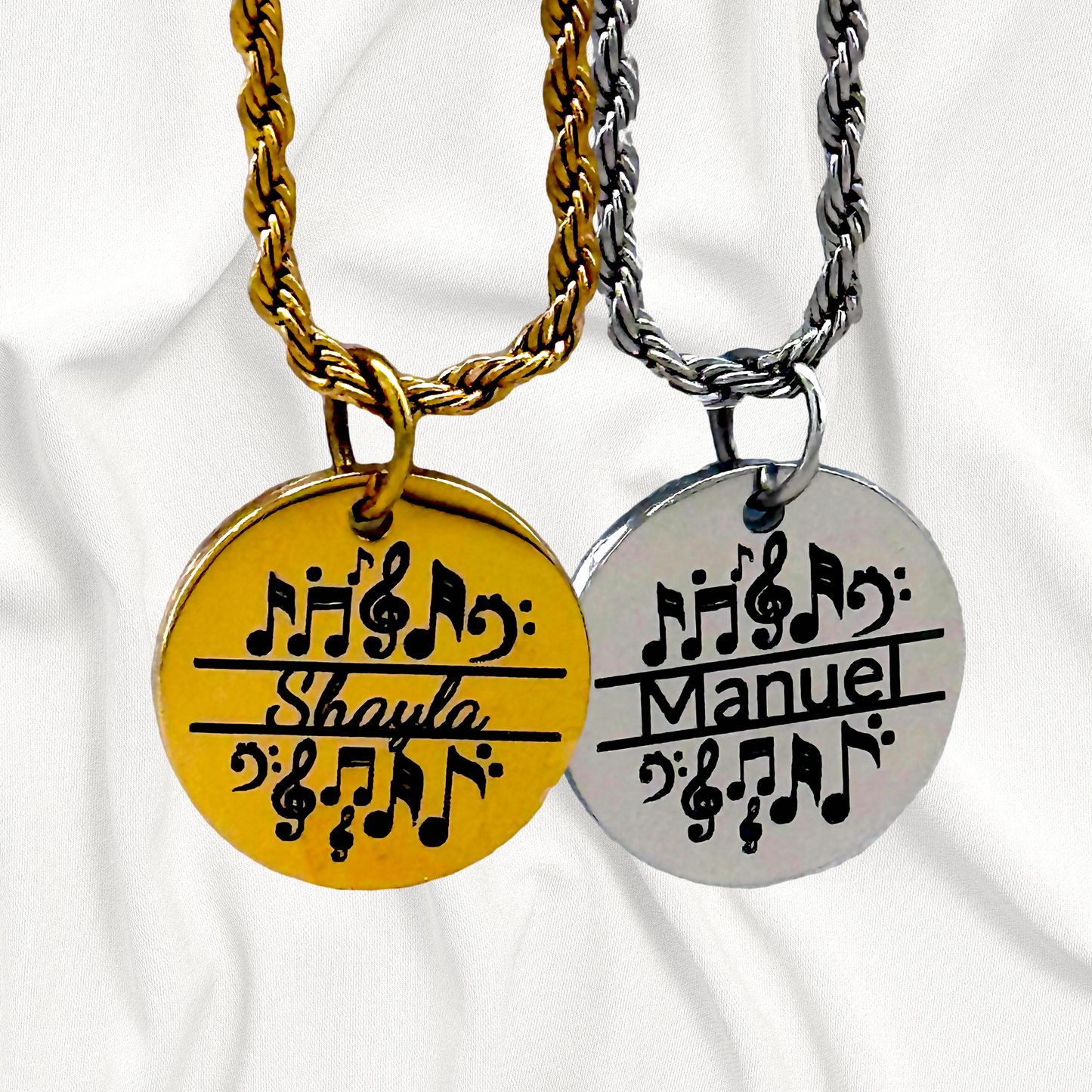 Personalized Music Lovers Pendant Necklace