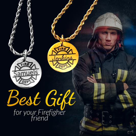 Personalized Firefighter Name Necklace and Pendant