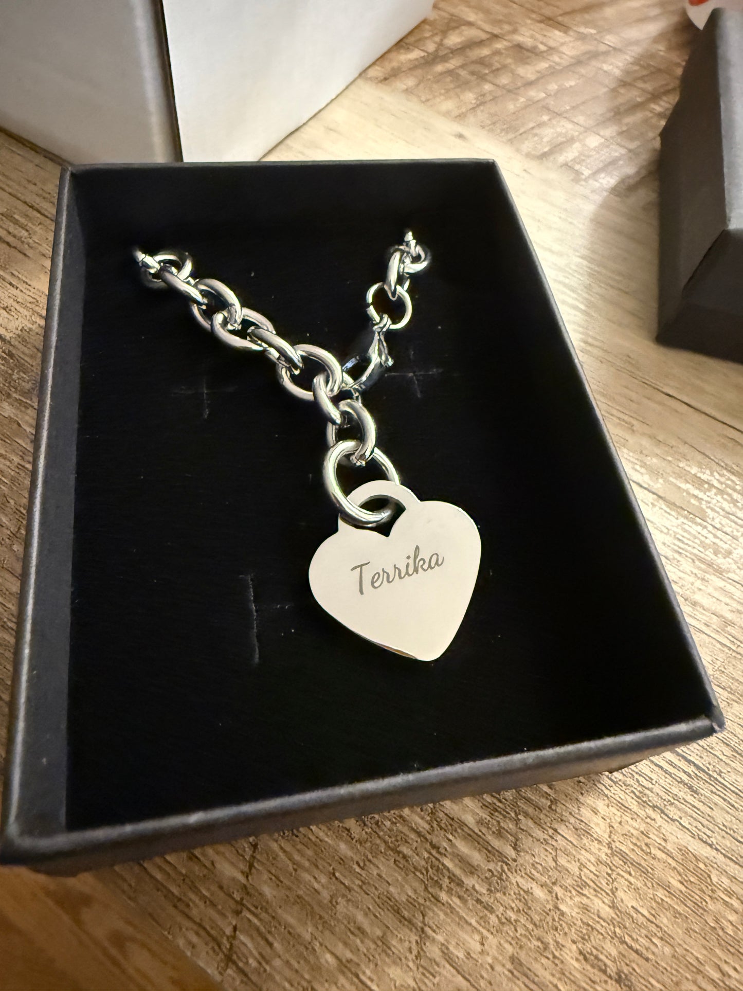 Personalized Stainless Steel Heart Bracelet