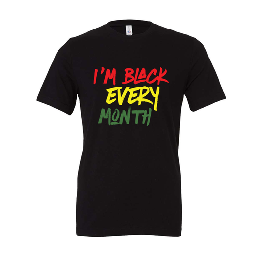 I’m Black Every Month — Unisex & Women’s V-Neck T-Shirt