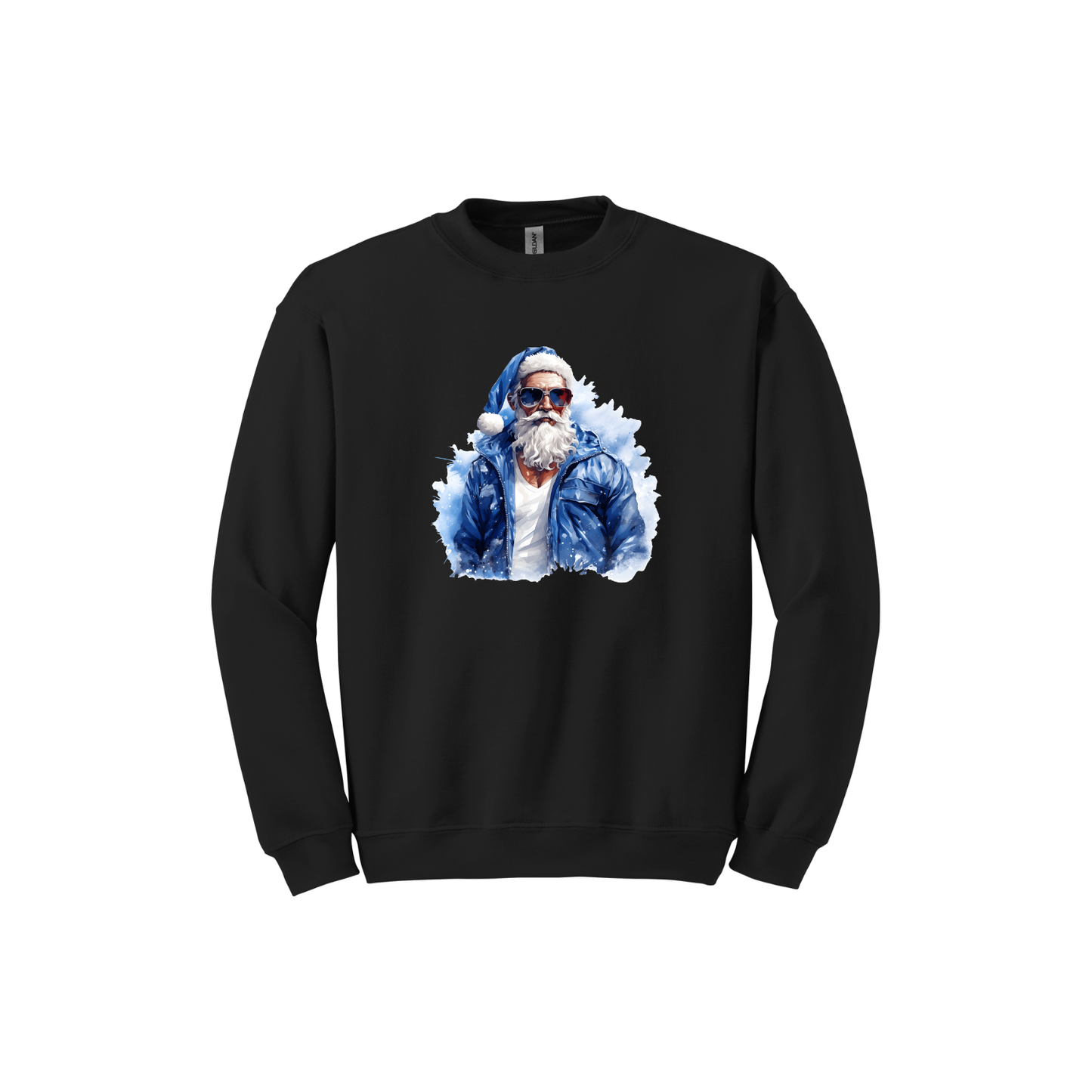 Youth Cool Blue Santa Crewneck Sweatshirt