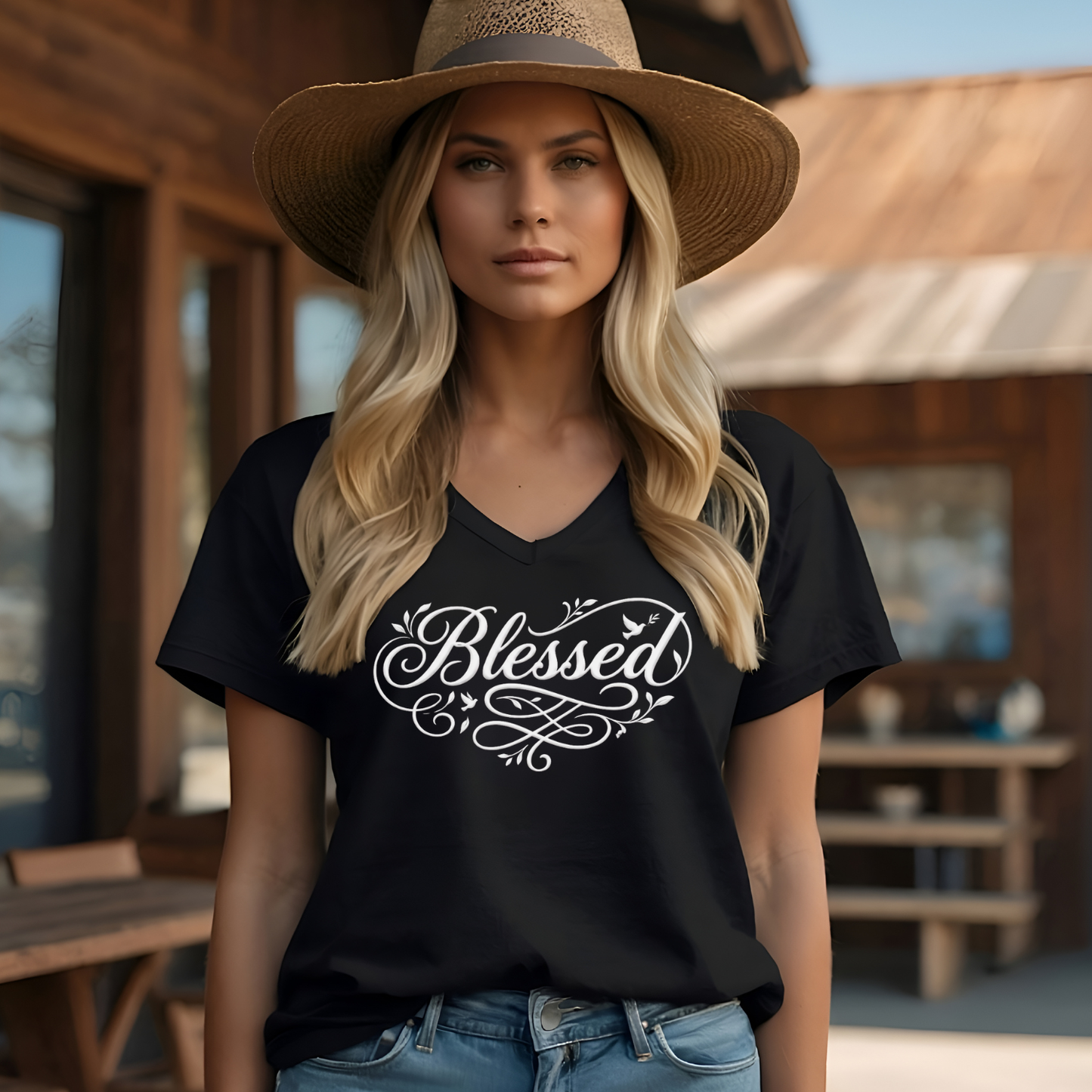 Blessed Women's V-Neck T-Shirt
