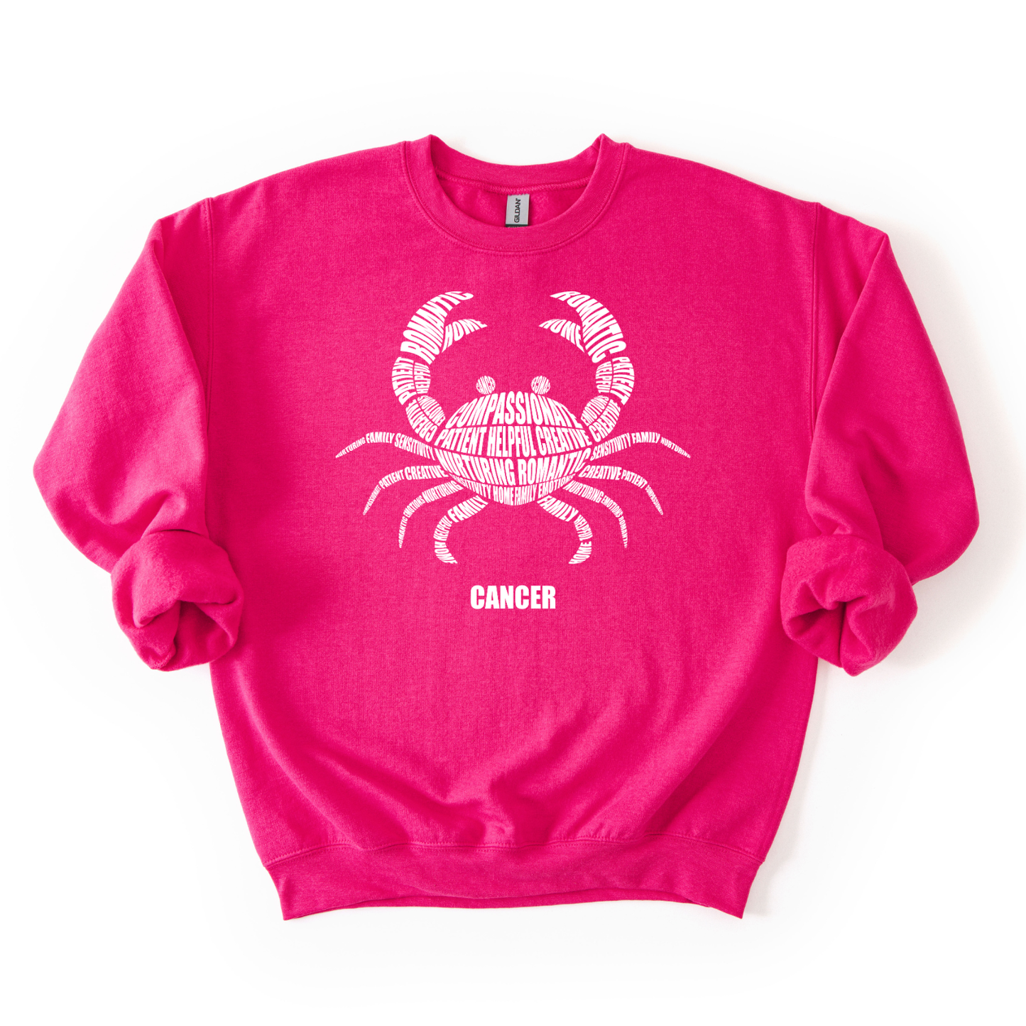 Zodiac Characteristics Crewneck Sweatshirt – Pink Edition