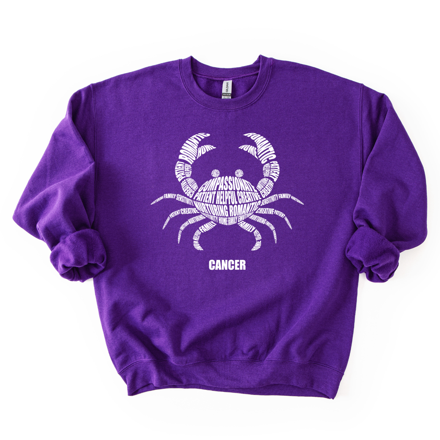 Zodiac Characteristics Crewneck Sweatshirt – Purple Edition