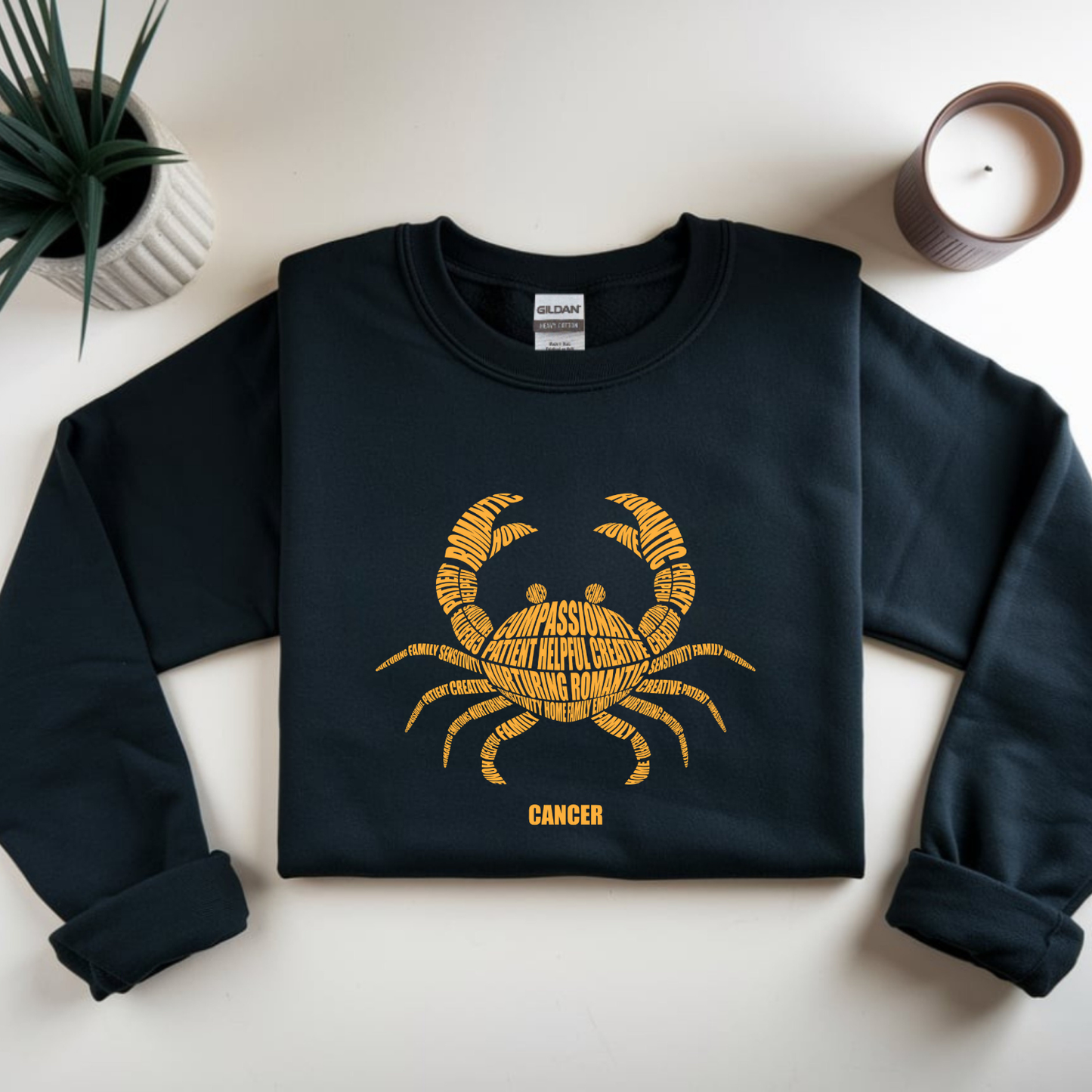 Cancer Crab Characteristics Crewneck Sweatshirt — Unisex (S–5X)