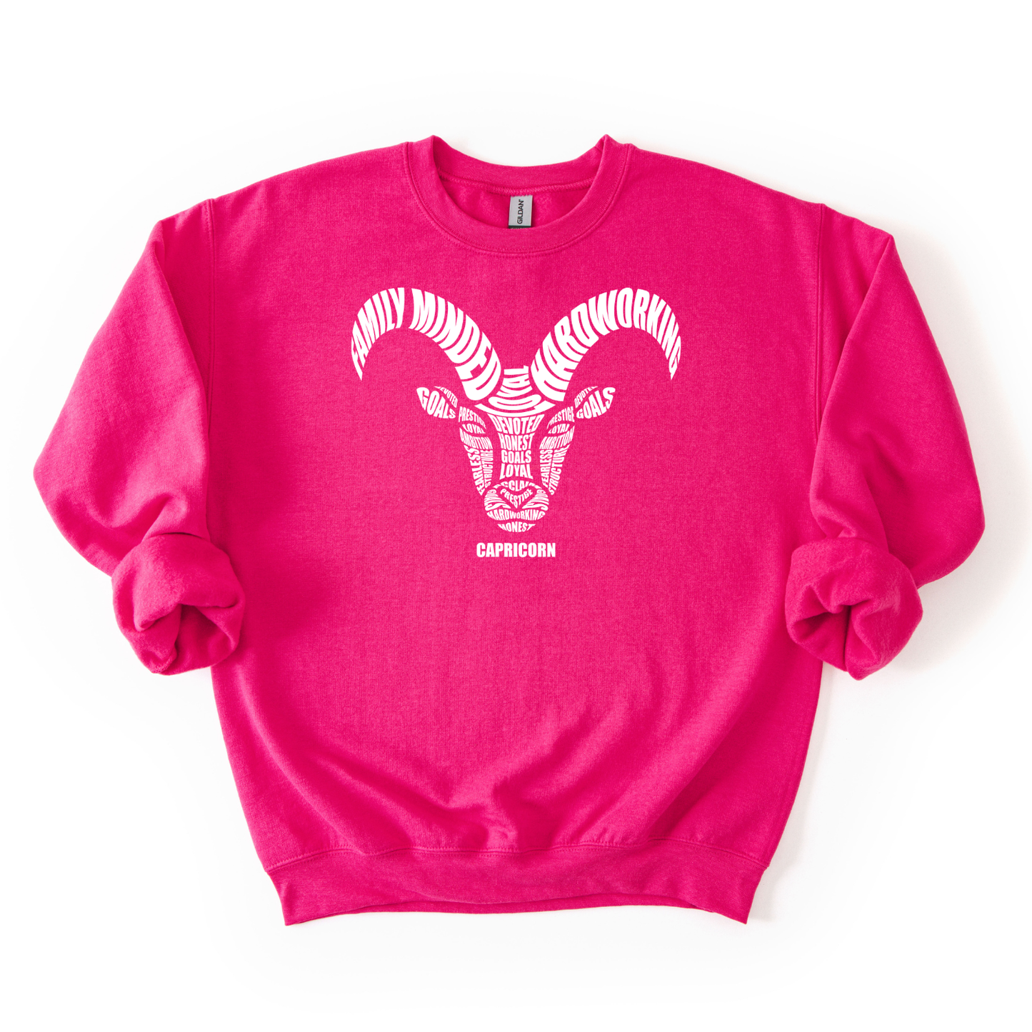 Zodiac Characteristics Crewneck Sweatshirt – Pink Edition