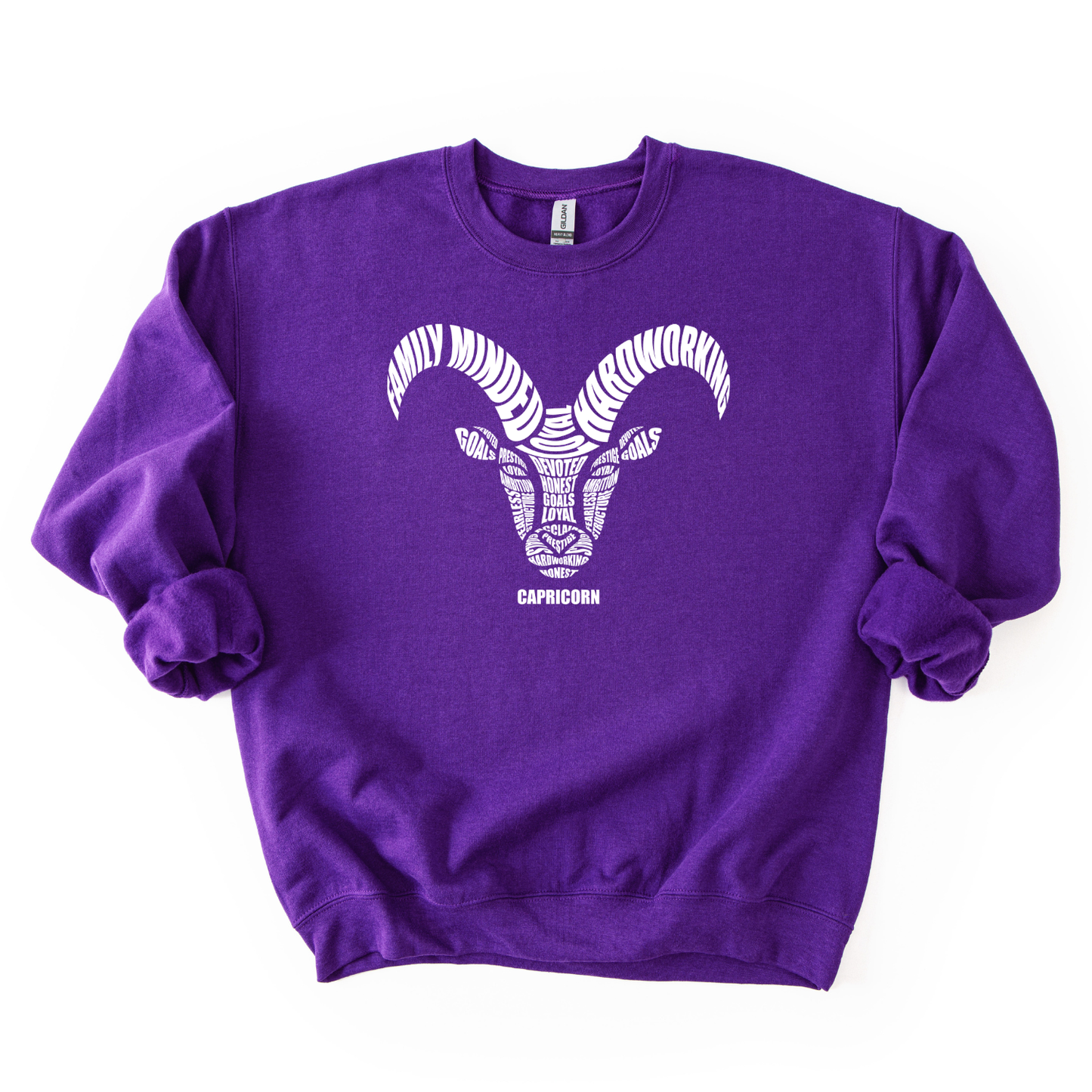 Zodiac Characteristics Crewneck Sweatshirt – Purple Edition