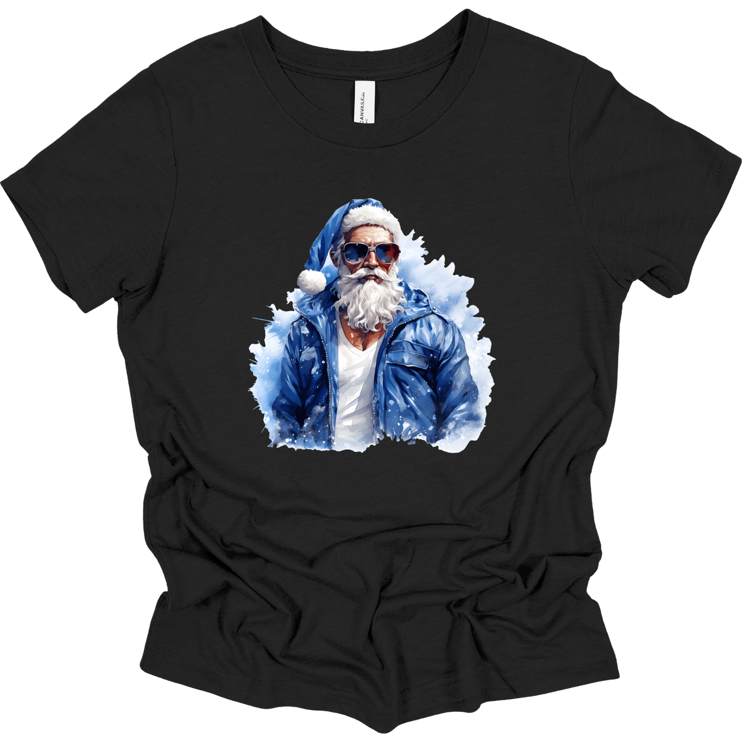 Youth “Cool Blue Santa” T-Shirt