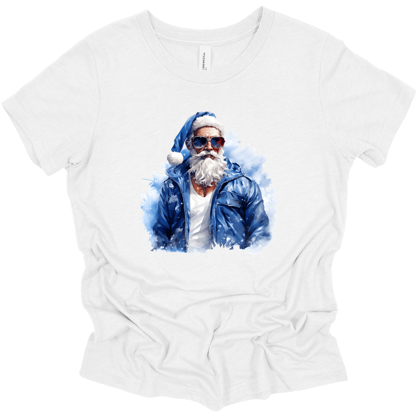 Youth “Cool Blue Santa” T-Shirt