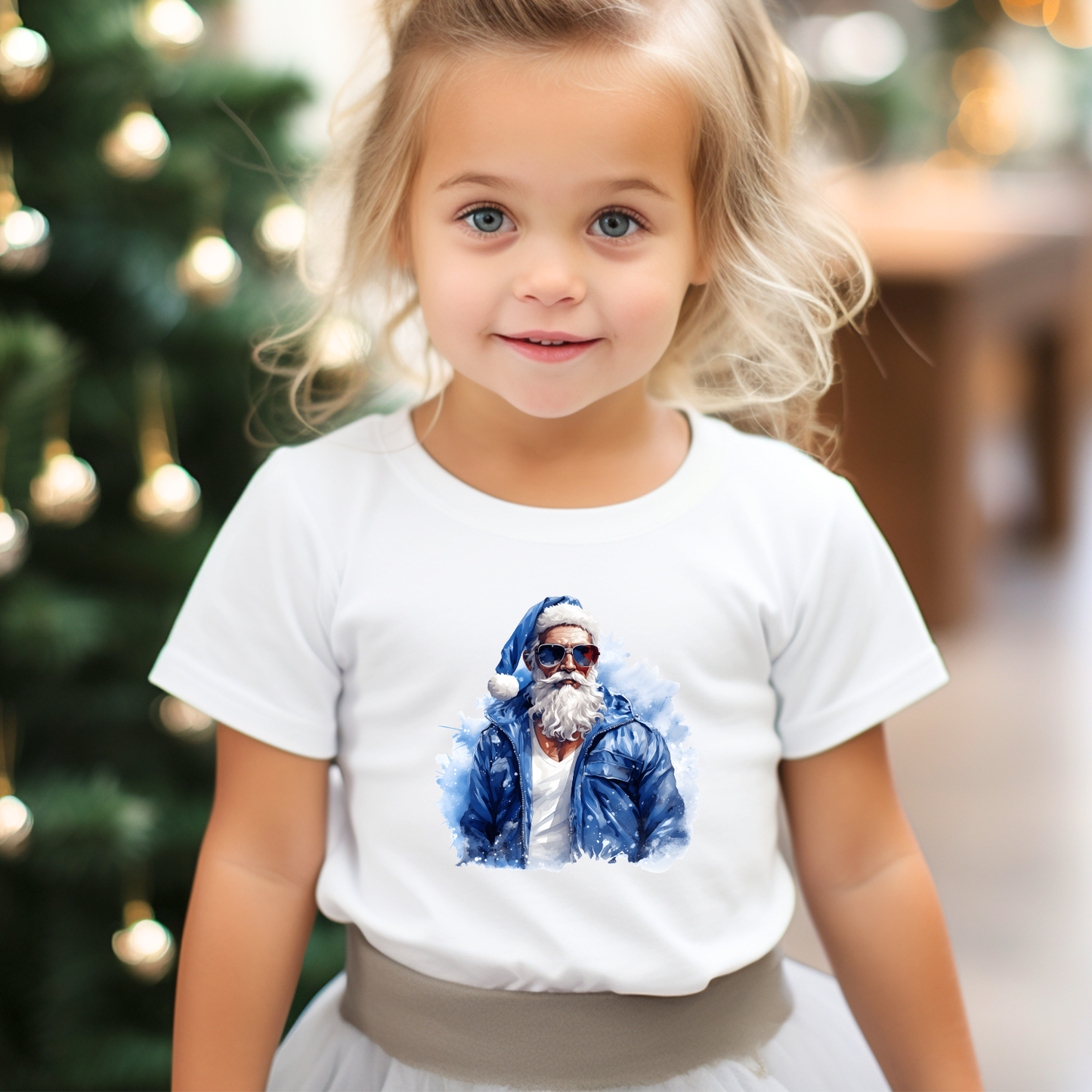 Youth “Cool Blue Santa” T-Shirt