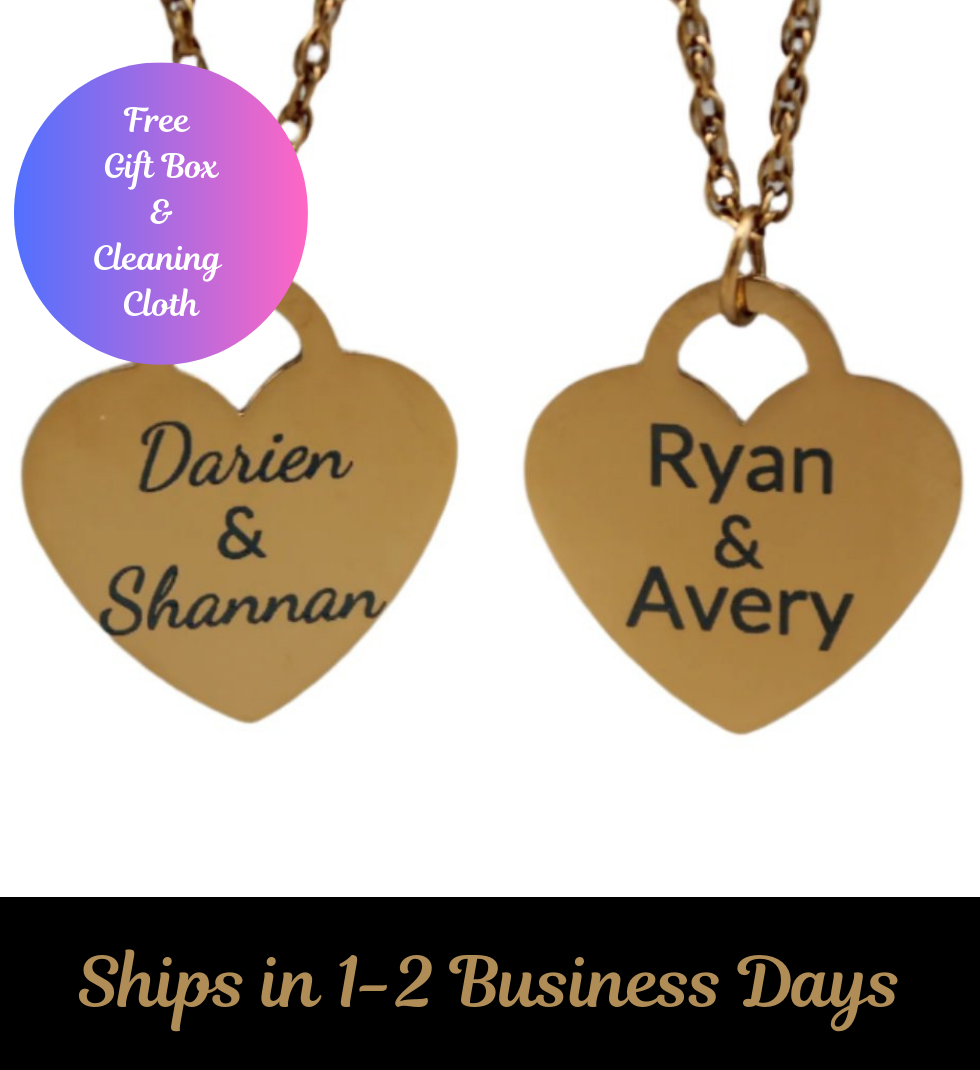 Heart Shaped Personalized Couples' Necklace
