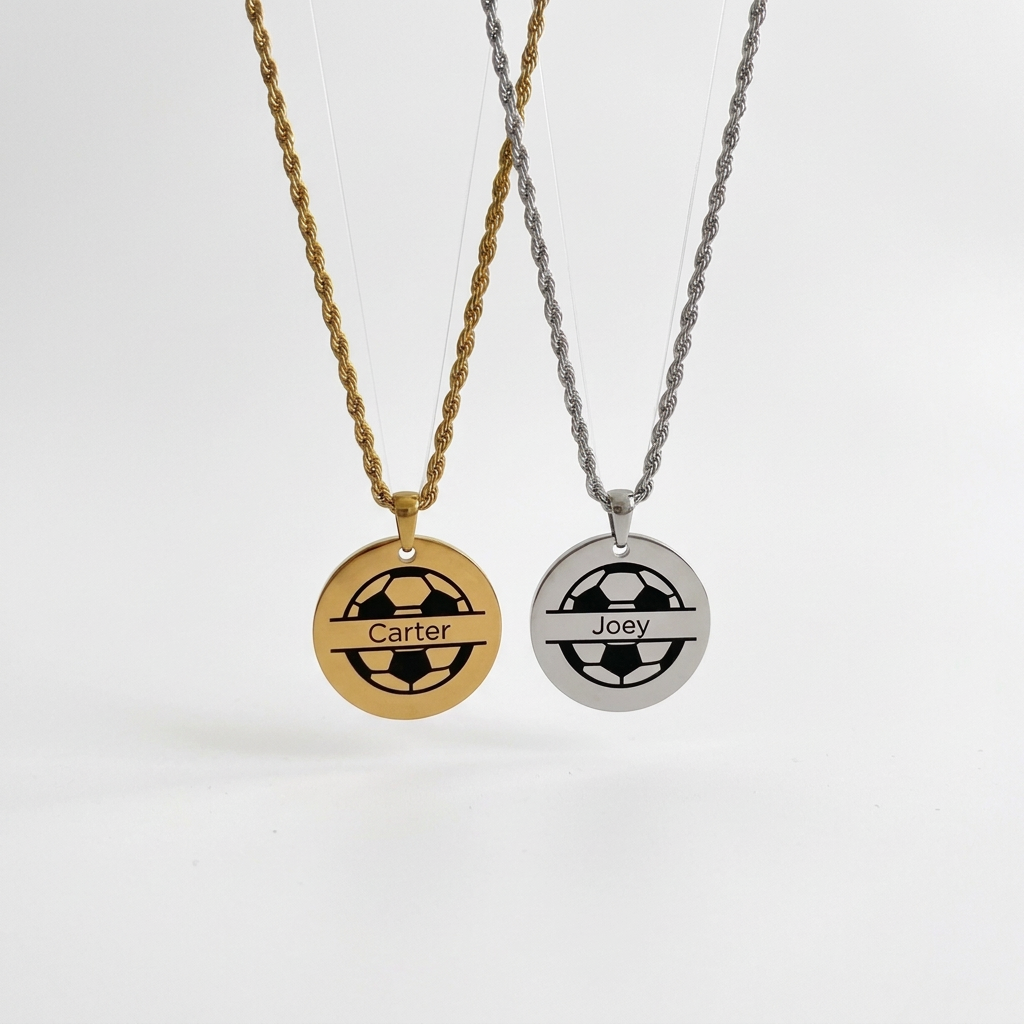 Soccer - Personalized Soccer Pendant Necklace