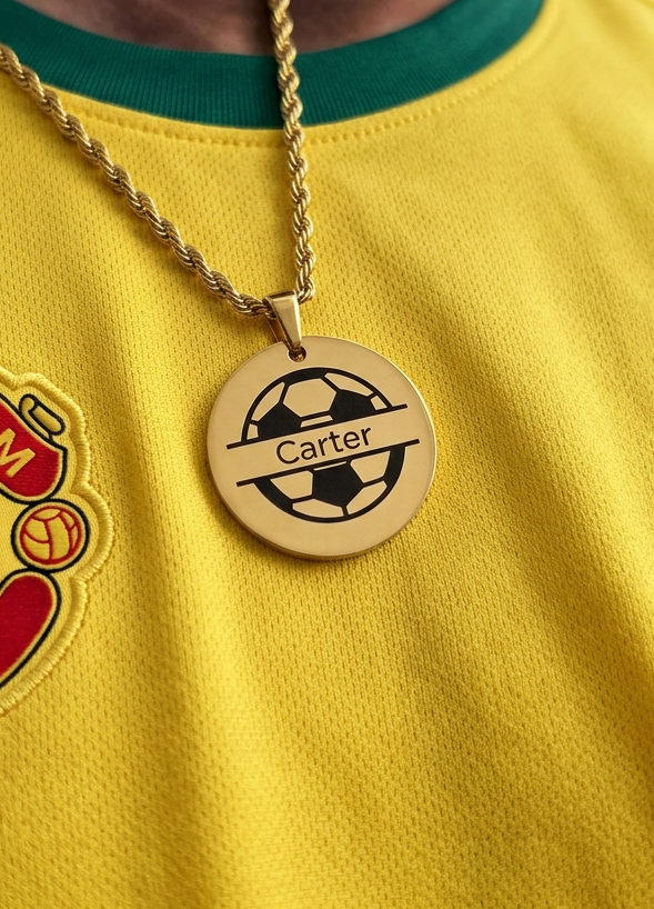 Soccer - Personalized Soccer Pendant Necklace