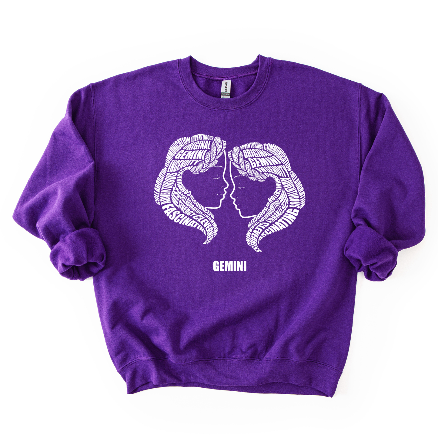 Zodiac Characteristics Crewneck Sweatshirt – Purple Edition