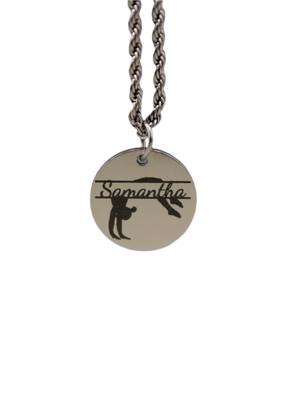 Personalized Gymnast Flipping Necklace