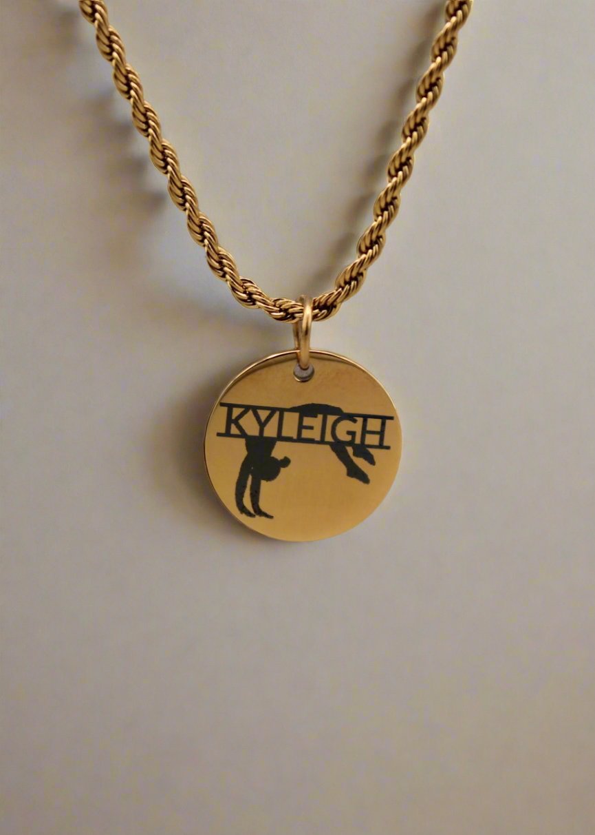 Personalized Gymnast Flipping Necklace