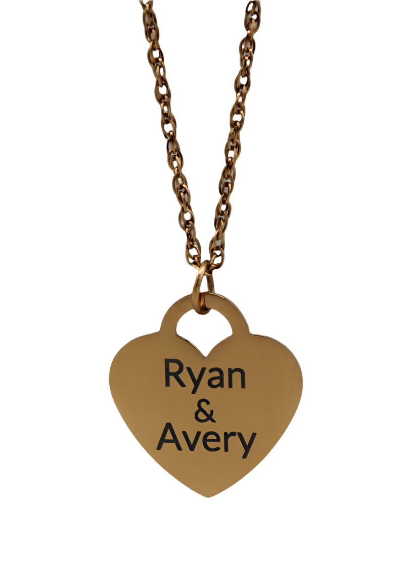 Heart Shaped Personalized Couples' Necklace