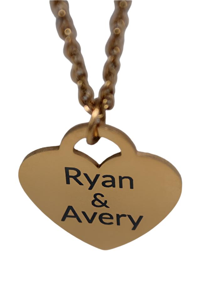 Heart Shaped Personalized Couples' Necklace