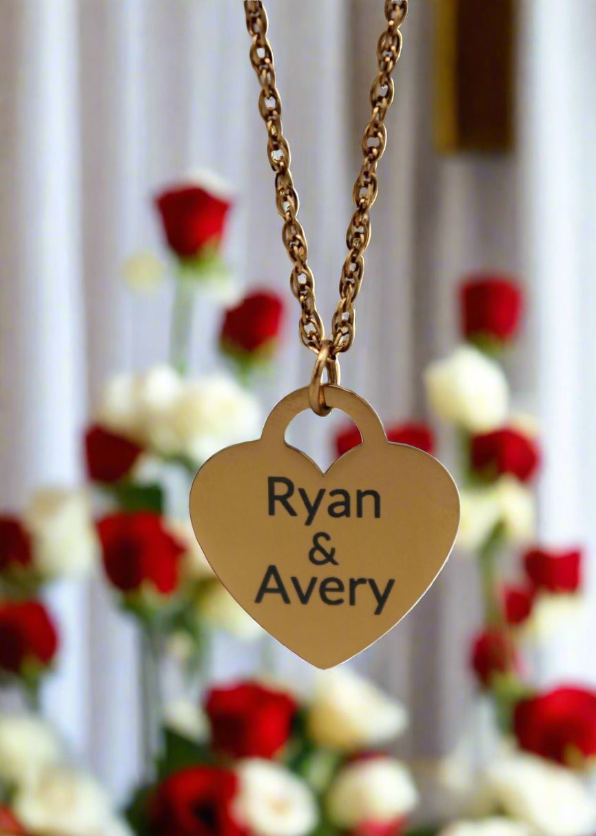 Heart Shaped Personalized Couples' Necklace